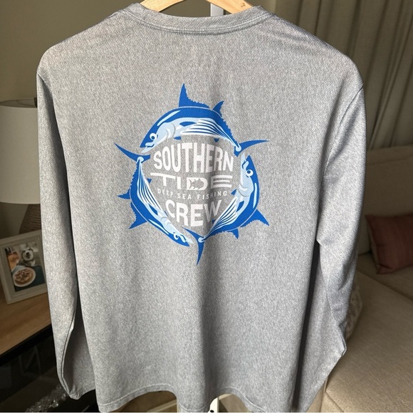 Southern Tide L/S Men’s Grey Activewear Graphic Tee Size S - Picture 7 of 13